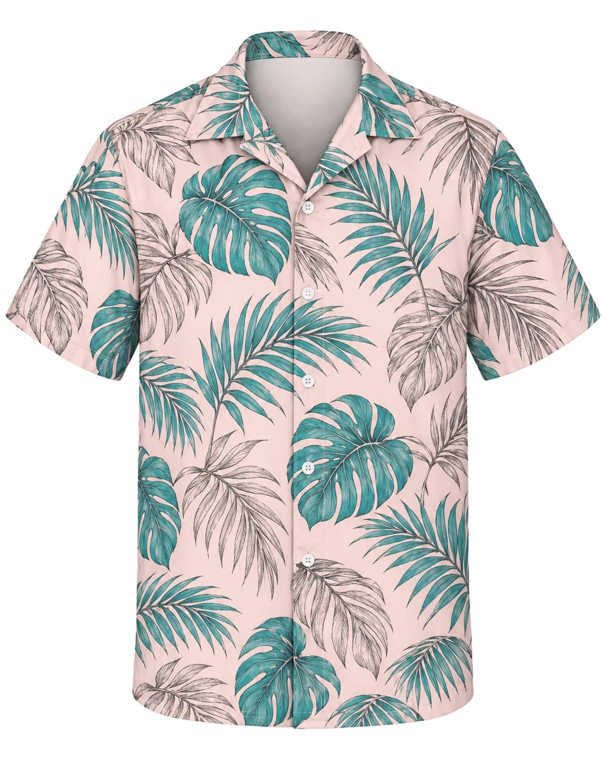 Pencil Sketch Palm Leaf Hawaiian Shirt thumb 1