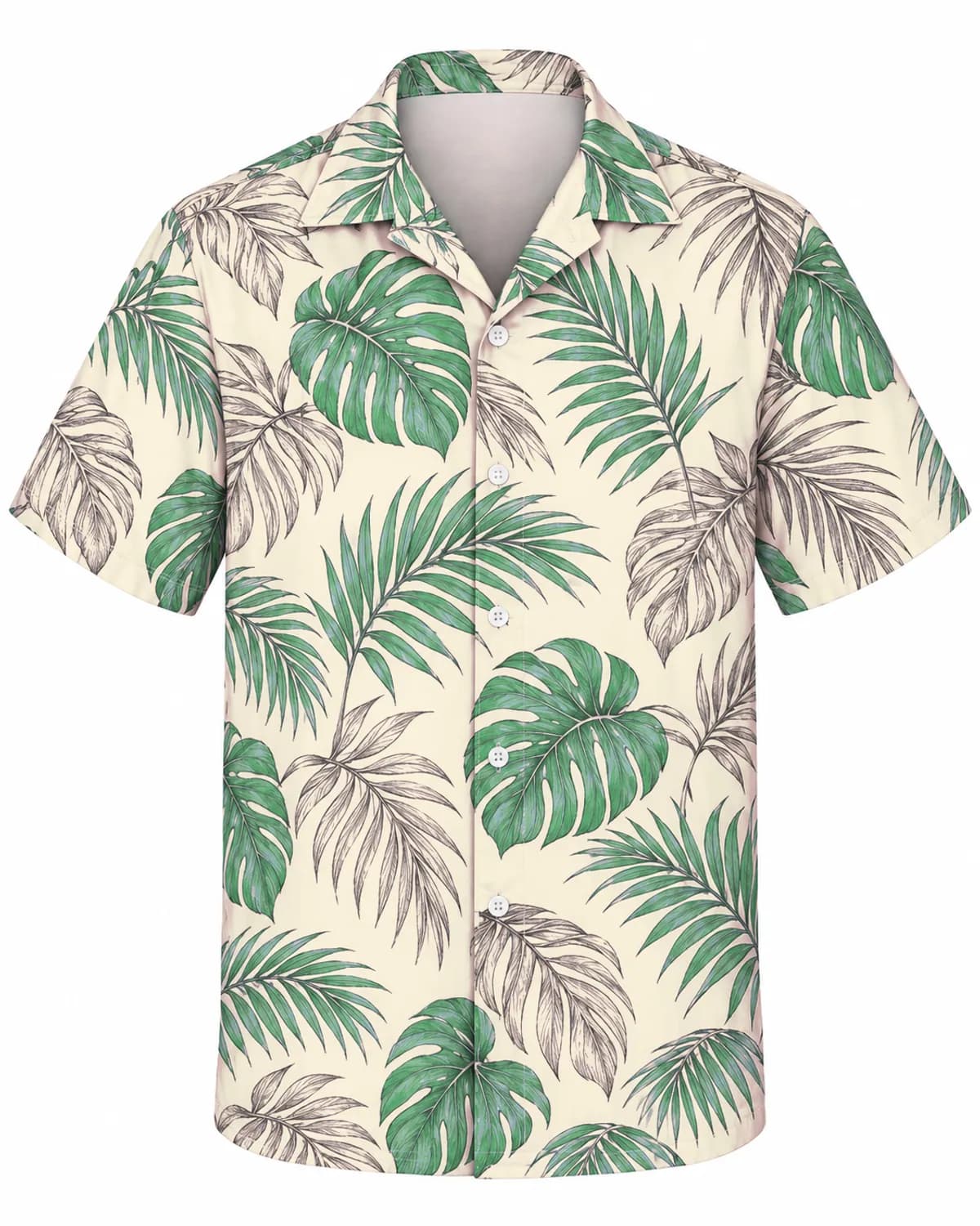 Pencil Sketch Palm Leaf Hawaiian Shirt thumb 6