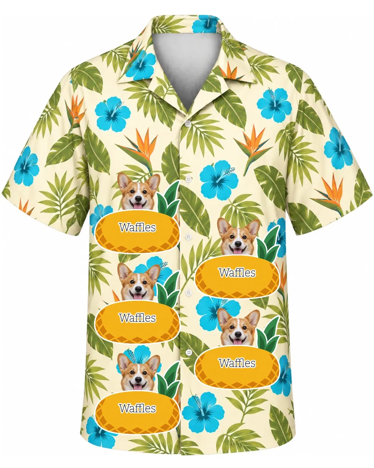 Custom Funny Face Icon Hawaiian Shirt thumb 6