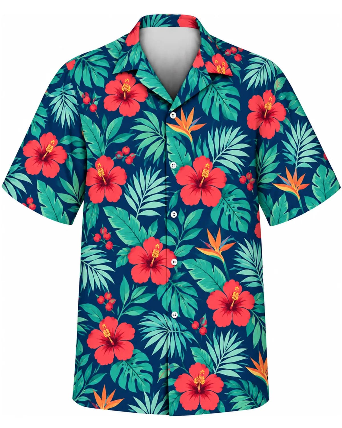 Peekaboo Leaves Hawaiian Shirt thumb 1