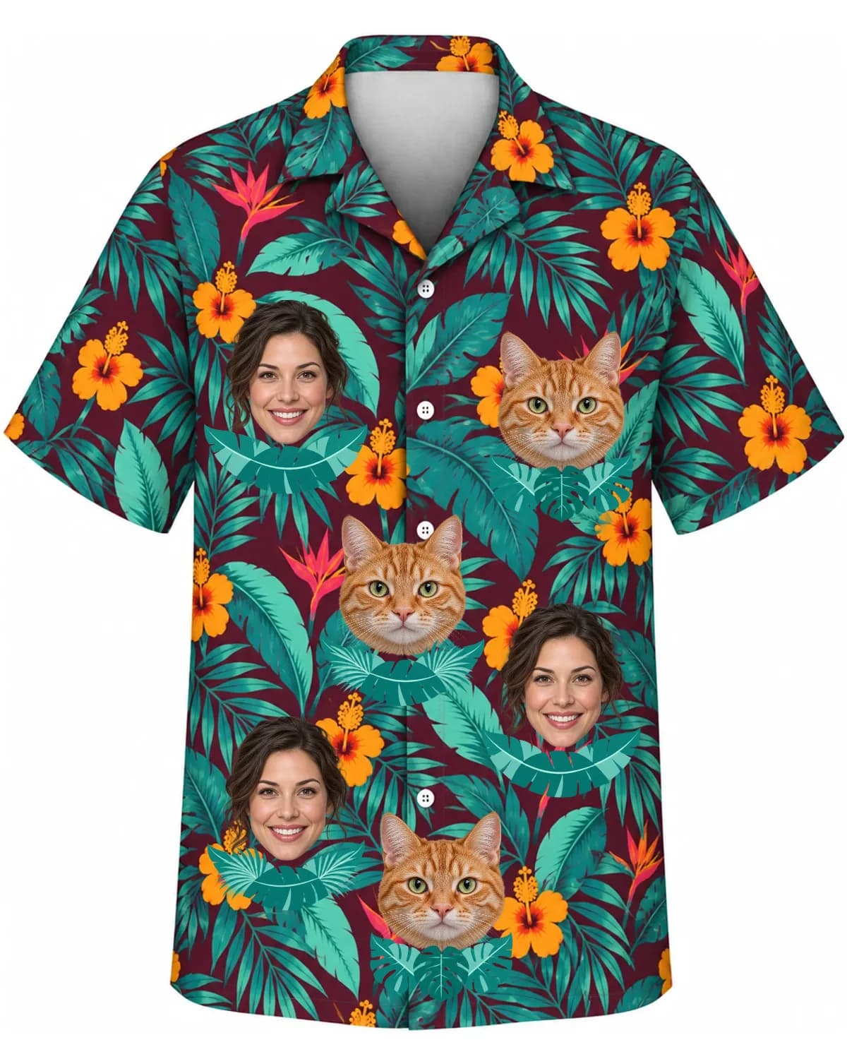 Peekaboo Leaves Hawaiian Shirt thumb 4