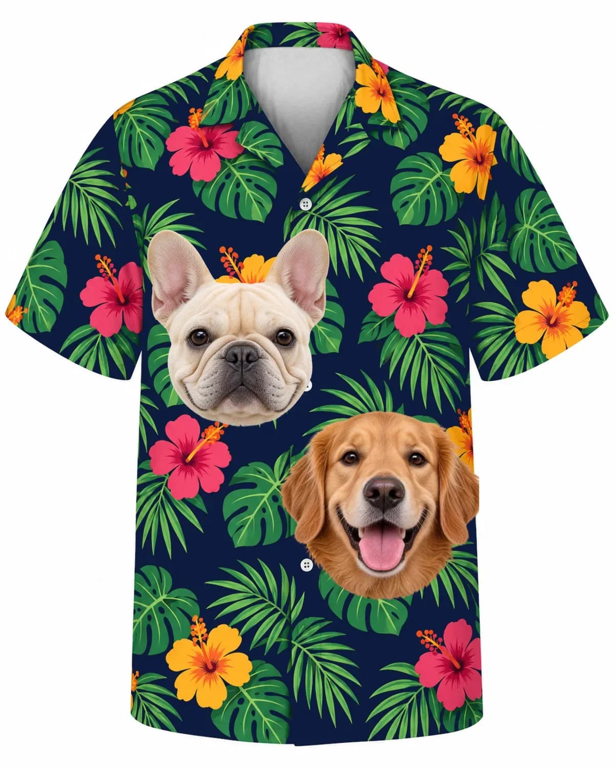 Pet Face Tropical Vibes Hawaiian Shirt thumb 3