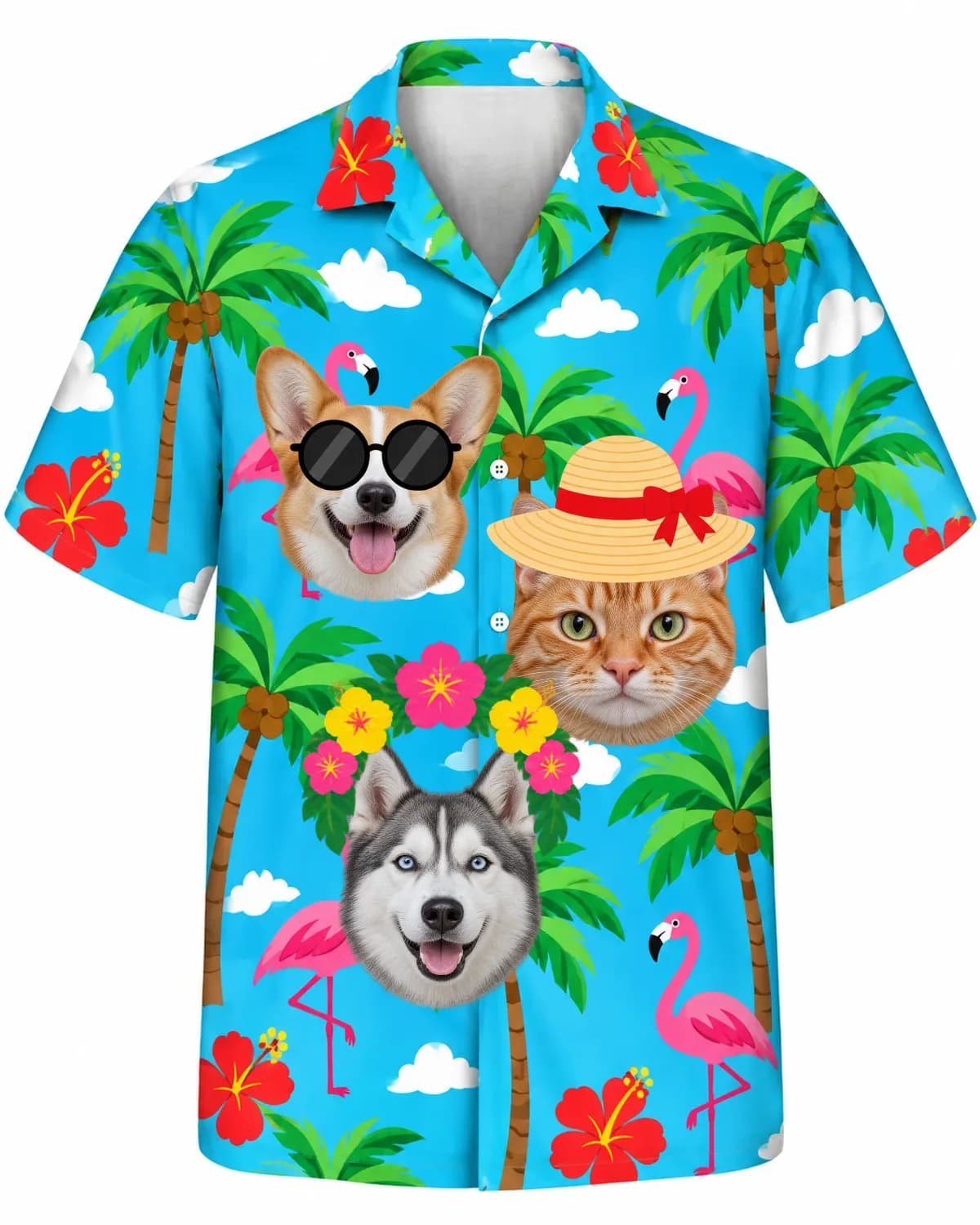 Pet Face Beach Day Hawaiian Shirt