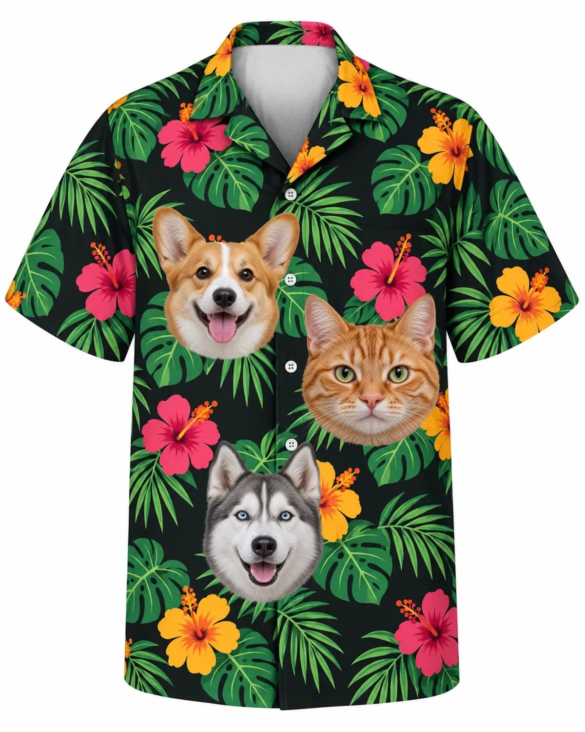 Pet Face Tropical Vibes Hawaiian Shirt